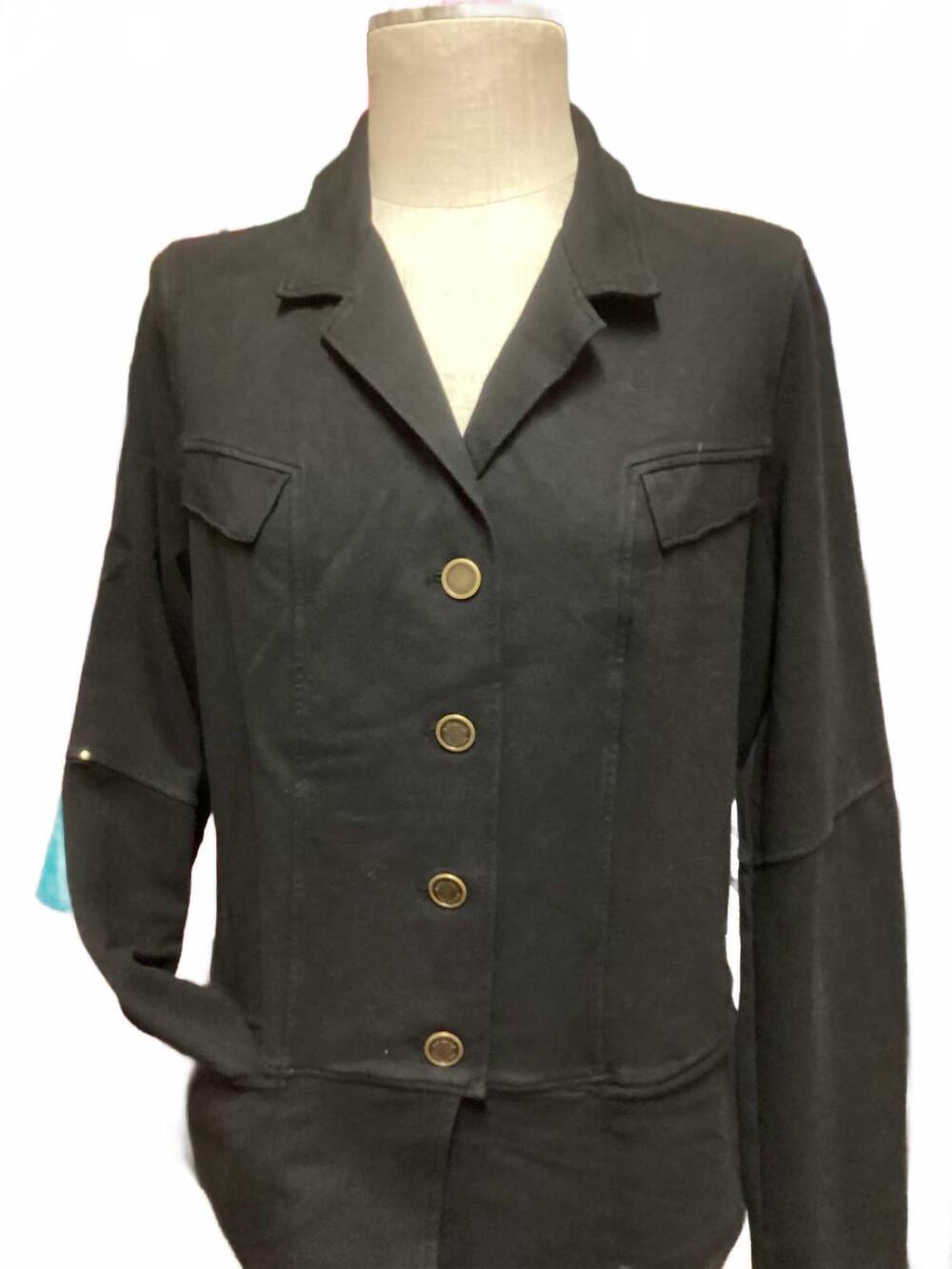 NEW TESTIMONY LOS ANGELES women's button front jacket in black